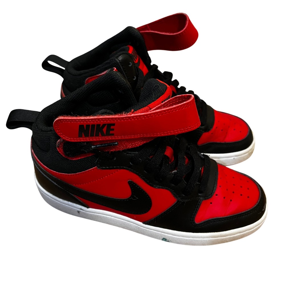 Nike Court Borough University Mid 2 Shoes Sneakers Red Black CD7782-602 4.5Y